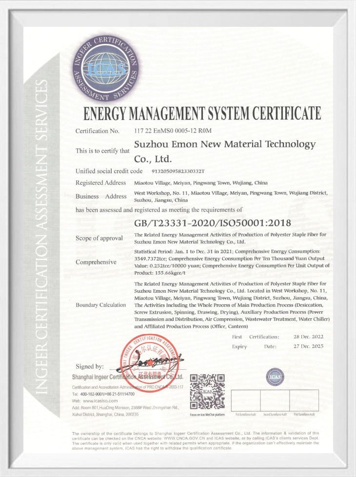 Certificato di sistema di gestione dell'energia